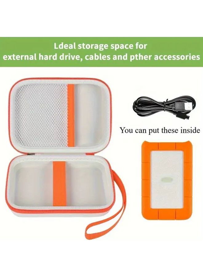 Orange Protective Case For LaCie Rugged Mini Hard Drive Durable Vinyl Cover - Image 3